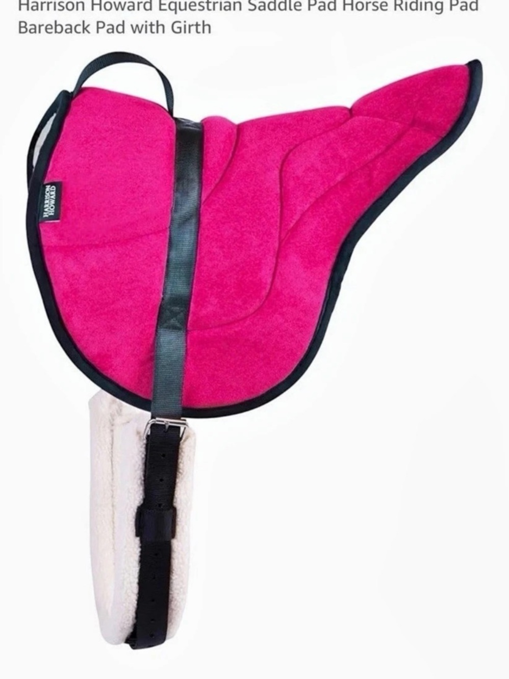 Harrison Howard Equestrian Saddle Pad Horse Riding Pad Bareback Pad with Girth